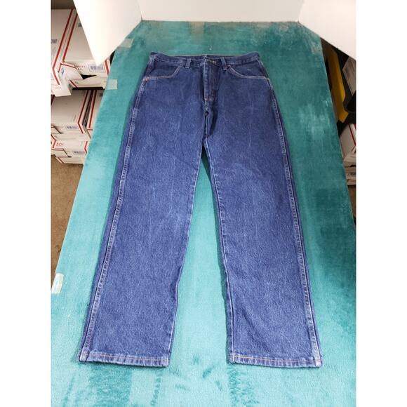 Rustlers Jeans Size 31x30 Mens Blue Pants Denim Cotton Mid Rise Work Straight - Picture 2 of 12